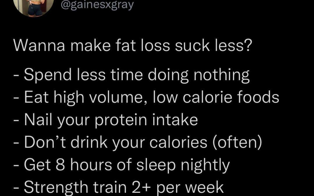 How to Make Fat Loss Easier