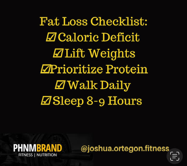 Your Daily Fat Loss Checklist